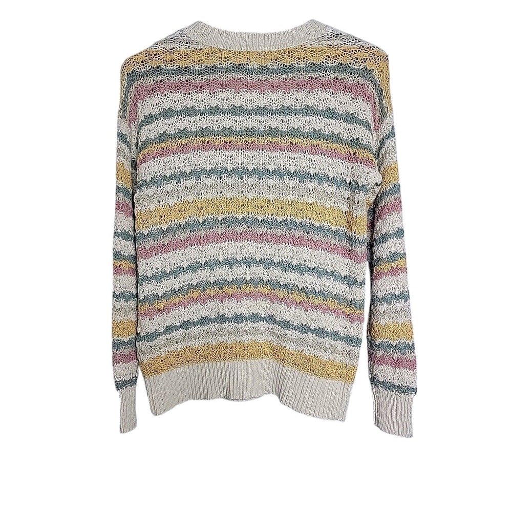 Style And Co Womens Sweater Size Medium Petite Long Sleeve Striped Knit  NWOT - Picture 3 of 7